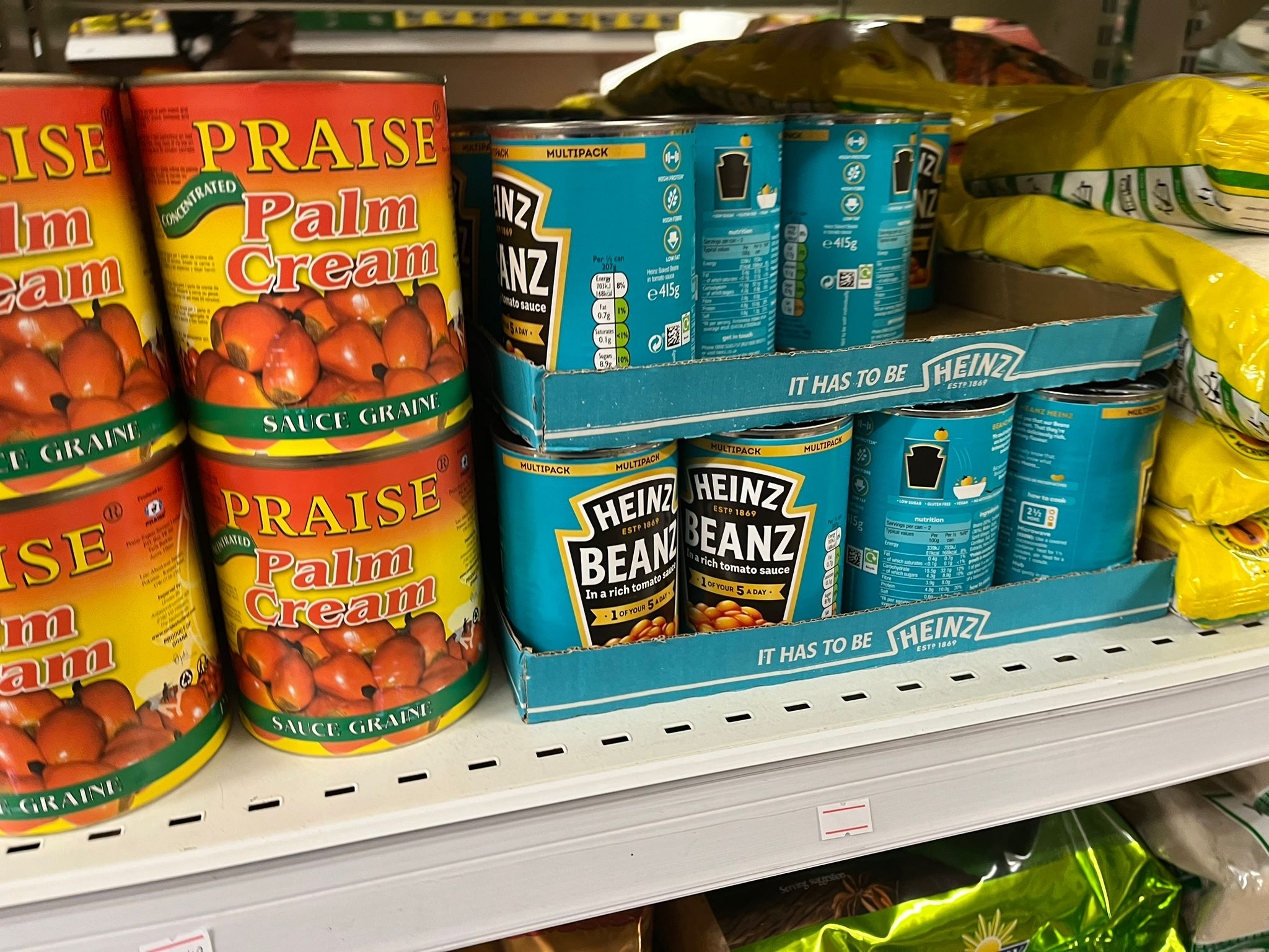 Baked beans and canned goods